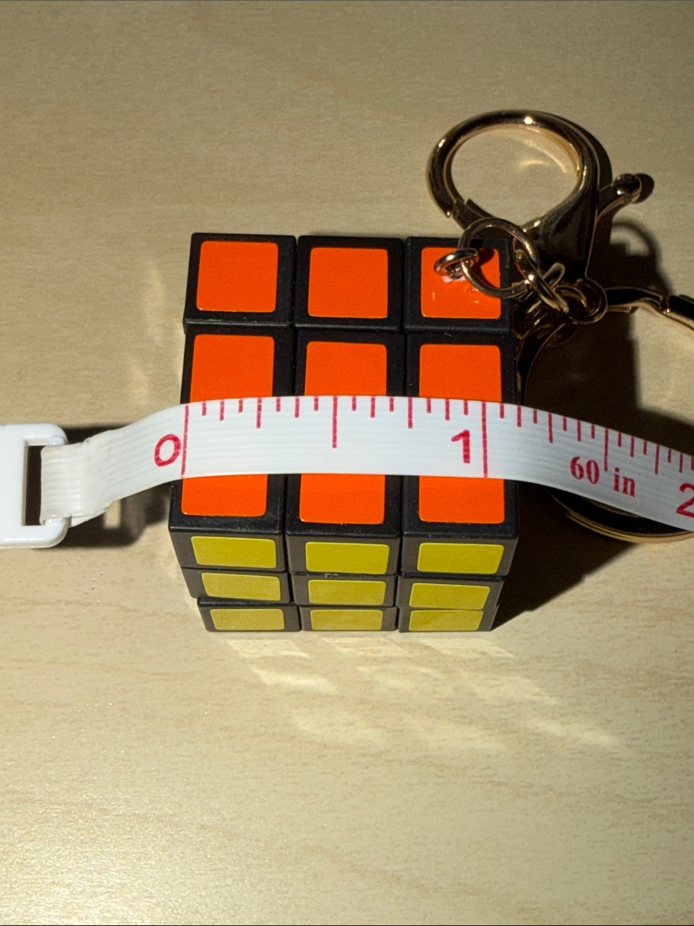 Mini Rubik's Cube Keychain - Picture 3 of 3